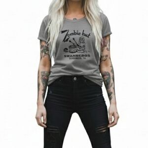 Vintage Style Zombie Hut Swanbergs Sacramento Tee